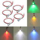 10mm LED Metal Warning Light 12V Dash Panel Indicator Bulb Lamp for Car Boat Marine