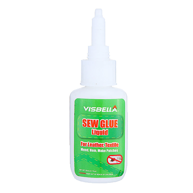 Visbella 50ml Sew Glue Liquid Bonding Glue Repair for Clothes Denim Leather Fabric Decorative Crafting Natural Synthetic Fabric
