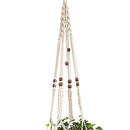 Macrame Flower Pot Planter Holder Basket Hanging Rope with Beads for Home Indoor Outdoor Decorations