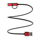 Bakeey 2.1A Micro USB Type-C 2in1 Fast Charging Aluminum Alloy Braided Wire Data Cable For HUAWEI P30 Oneplus 7 XIAOMI MI9 S10 S10+