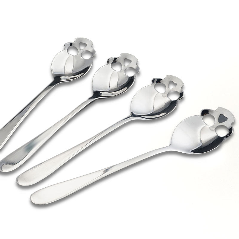 KCASA KC-FS05 Skull Shape Stainless Steel Tea Coffee Sugar Stirring Spoon Cooking Spoon 1 Piece
