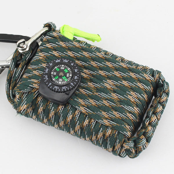 22 In1 Multifunction Outdoor Fishing Survival Kit Parachute Cord First Aid Emergency Survival Tools