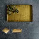 Geometric Gold Trays Metal Iron Food Fruit Plate Desktop Makeup Organizer Jewelry Dish Storage Holder
