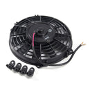 Universal 12V 80W Pull/Push Straight Black Blade Electric Cooling Radiator Fan