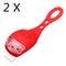 2PCS Red Bicycle Bike Light Waterproof Silicone LED Flashlight