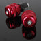 Four Red 22mm Motorcycle Round Handlebar End Weight Balance Plug