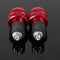 Four Red 22mm Motorcycle Round Handlebar End Weight Balance Plug