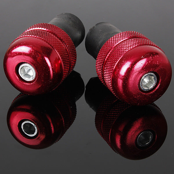 Four Red 22mm Motorcycle Round Handlebar End Weight Balance Plug