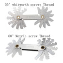 52Pcs Steel Metric Screw Pitch 60 and 55 Degree Thread Measuring Gage