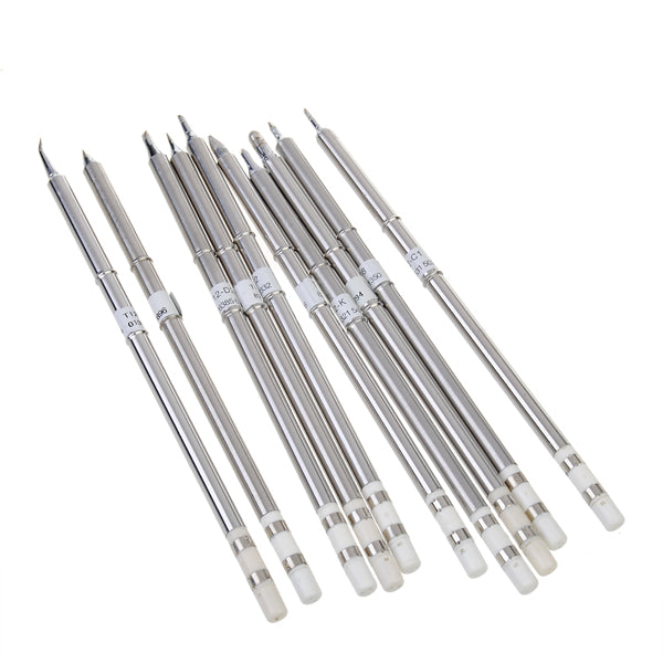 10pcs T12 Series Solder Iron Tips for Hakko Soldering Station FX-951 FX-952