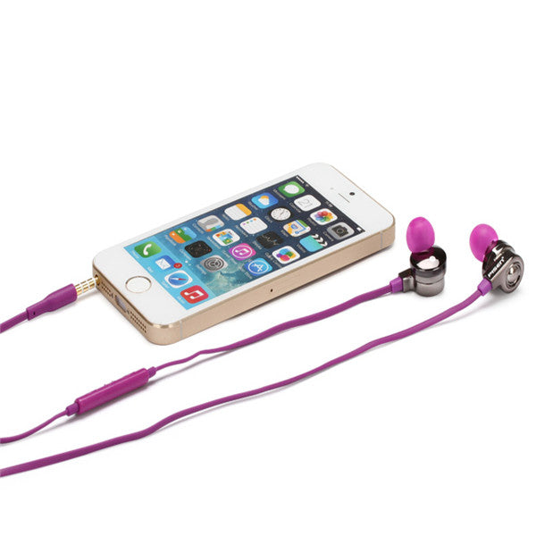 PISEN G105 in-ear Earphone 3.5mm Flat Cable 0.8M 2.62ft Headset  for Smartphone