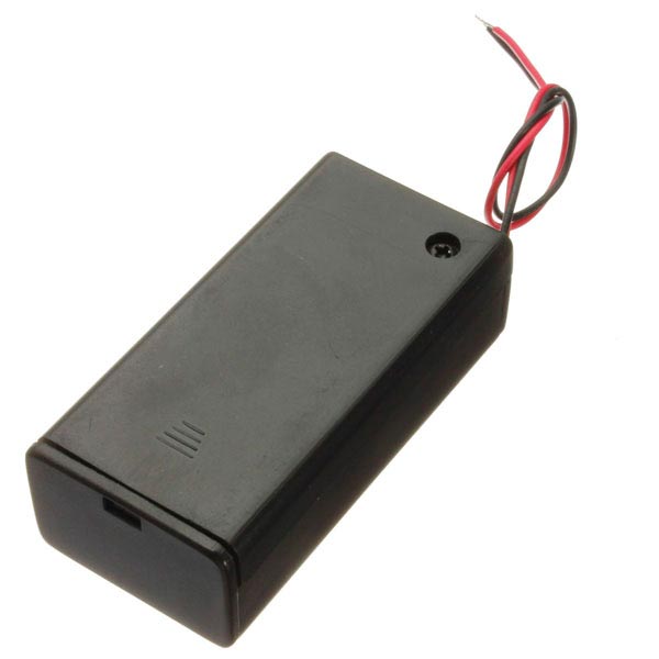 2Pcs 9V Battery Box Pack Holder With ON/OFF Power Switch Toggle