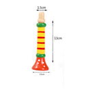 Baby Child Kid Colorful Wooden Trumpet Hooter Horn Educational Musical Instrument Toy