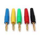 DANIU 5pcs 5 Colors 2mm Copper Banana Plug Jack For Speaker Amplifier Test Probes Connector