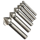 6pcs 3 flute 90 degree HSS Chamfer Cutter Mill Drill Set