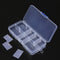 10 Compartment Plastic Clear Slots Adjustable Organizer Craft Box