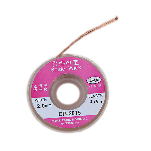 75cm 2.0mm Desoldering Braid Solder Remover Wick Cable Wire CP-2015