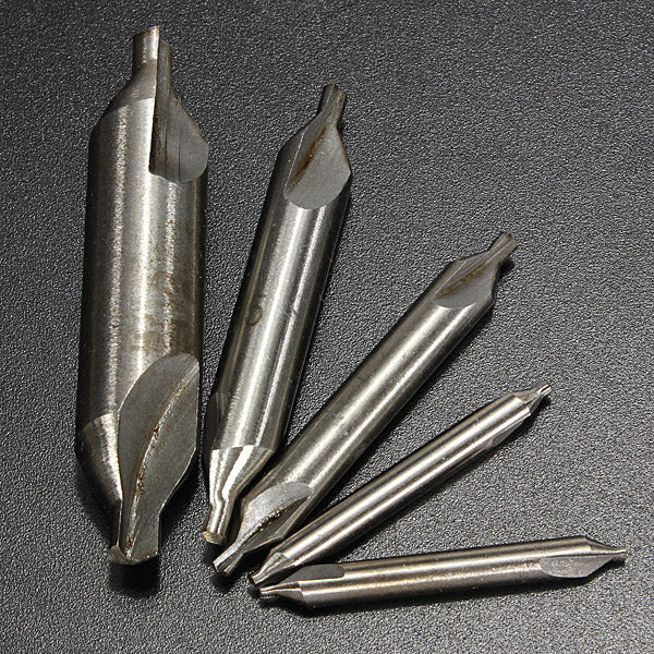 5 Pcs HSS 1/1.5/2.5/3.15/5mm Drills 60 Degree Angle Bit Hole Cutter