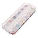 2mm Acrylic Rhinestone 12 Grid Case Nail Art Tips Decoration
