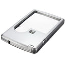 3X 6X LED Square Credit Card Magnifying Glass Loupe Reading Magnifier