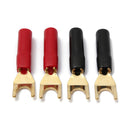 4Pcs Copper Gold Plated Adapter AV Audio Terminals Connectors For Speaker