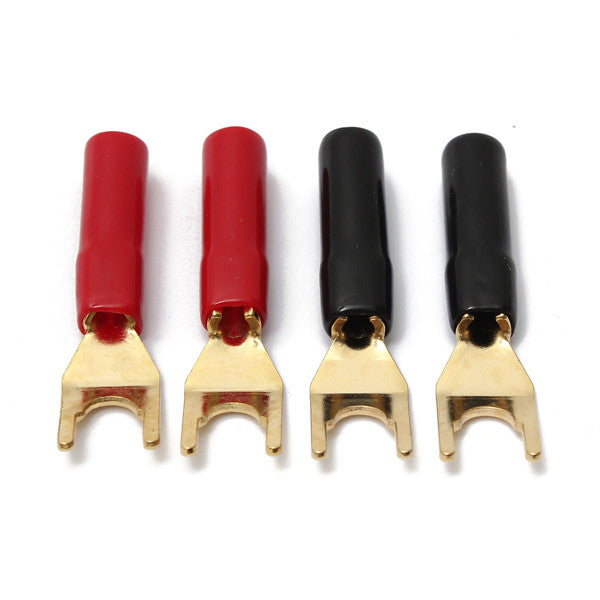 4Pcs Copper Gold Plated Adapter AV Audio Terminals Connectors For Speaker