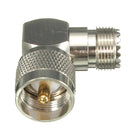 90 Degree UHF Plug Male PL259 to SO239 Female Jack Adapter Connector