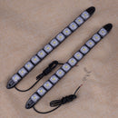 2x Flexible 12 LED DRL Driving Fog Lamp Daytime Running Turn Light Strips