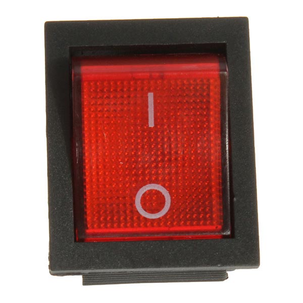 5pcs Red Light 4 Pin DPST ON-OFF Rocker Boat Switch 13A/250V 20A/125V