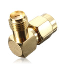 DANIU RP-SMA Male To SMA Female Jack Right Angle Crimp RF Adapter Connector