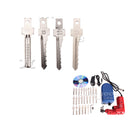 DANIU 4pcs Number 9# 19# 20# 21# Key Picks Bit Set for Electric Lock Picks Tools