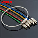 Rimix Stainless Steel PVC Insulated Rubber Overstretches Wire Circle Colorful Keychain Key Ring