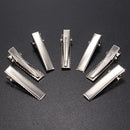 50Pcs Metal Silver Alligator Prong Hair Clips Accessories