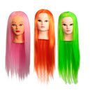 27 Inch 100% KANEKALON High-temperature Hair Training Mannequin Head Salon Practice