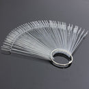 50PCS Transparent Detachable Nail Display Tool Foldable Fan Board