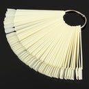 50pcs False Nail Art Tips Polish Display Fan Practice DIY