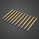 10pcs Ultra Pointed Golden Flexible Multimeter Probe PCB Test Needle