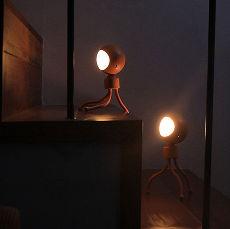 LED Night Light Sound Control Dimmable USB Rechargeable Lamp For Bedroom Cabinet