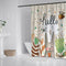 1.8M Cartoon Waterproof Bathroom Bath Shower Curtain Polyester Fabric With 12 Hook
