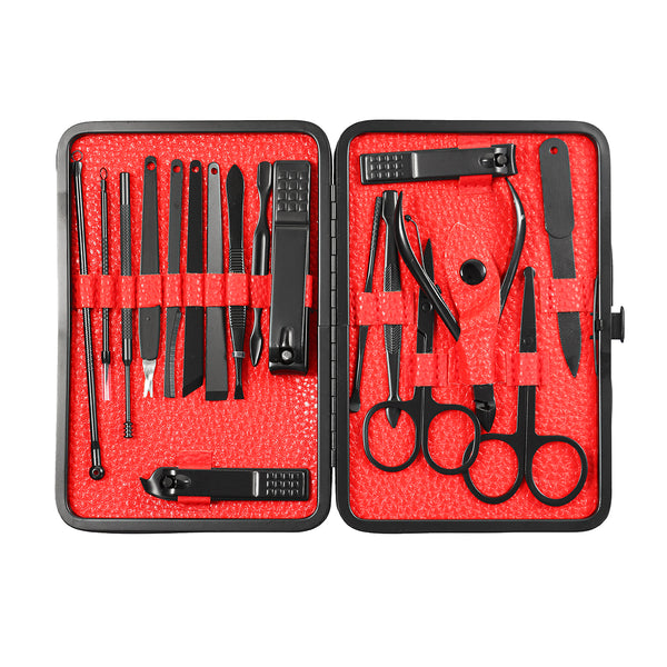 18 Pieces Manicure Pedicure Set Nail Care Clippers Scissors Cutter Tool Grooming Nail Clipper