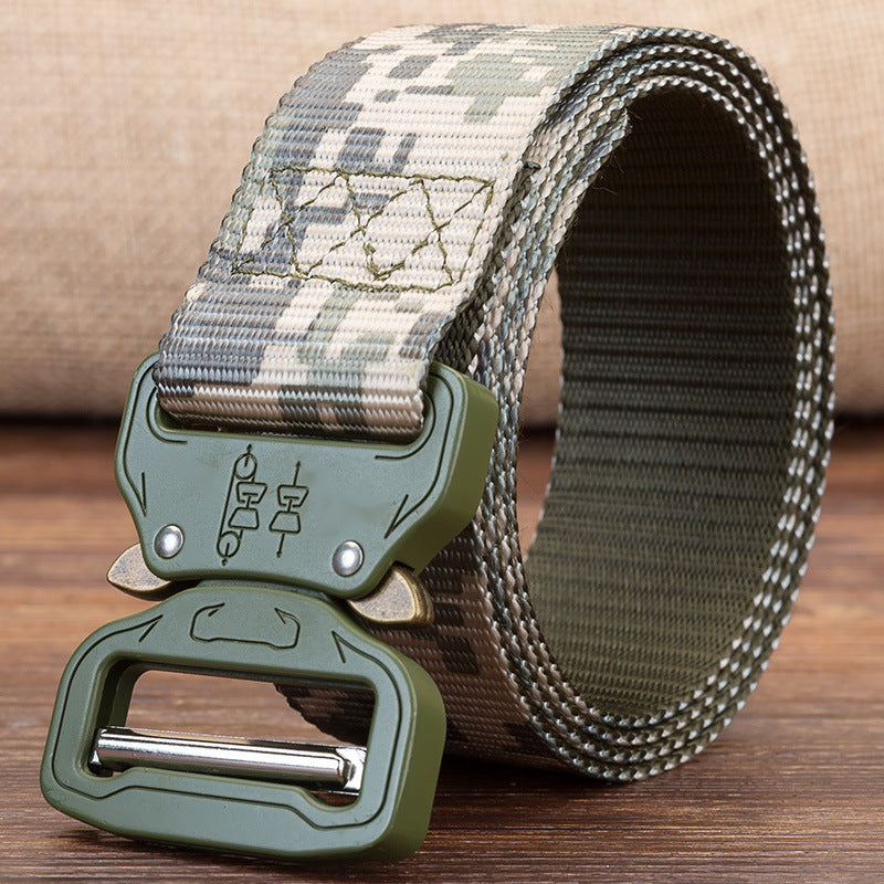 135cm KALOAD F4H Tactical Belt Release Buckle Nylon Belt Camouflage Belt Inserting Quick Outdoor Hunting Camping Waist Belt