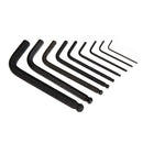 JETCH BS-B9 9Pcs L Shape Hex Key Set Allen Wrench Chrome Ball End