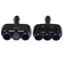 Universal Digital Display Car Charger Dual Socket Splitter USB Charging 3 Way Cig arette Lighter 12/24V