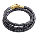 Trendy Multilayer Snake Shape Bracelet Gold Leather Bracelets For Men