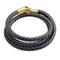 Trendy Multilayer Snake Shape Bracelet Gold Leather Bracelets For Men