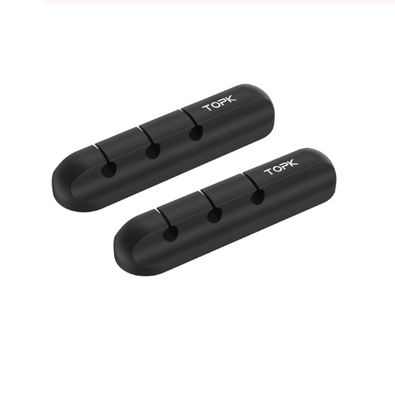 TOPK Desktop Tidy Management Cable Organizer Winder For iPhone X XS HUAWEI XIAOMI MI9 S10 S10+ Data Cable and Mouse Headphone Wire