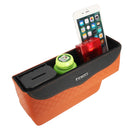 Leather Car Seat Crevice Storage Bag Box Money Pot Auto Seat Gap Filler Organizer