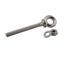 Stainless Steel Marine Grade Lifting Eye Bolts Long Shank Nut & Washer M8x80mm