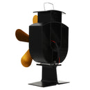 IPRee Black Fireplace 4 Blade Heat Powered Stove Fan komin Log Wood Burner Quiet Fan Heat Distribution Home Efficient  Eco Friendly
