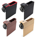 Leather Car Seat Crevice Storage Bag Box Money Pot Beverage Holder Car Seat Pocket Organizer